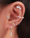 Pretty Feminine Ear Piercing Curation Ideas for Women - Crystal Leaf Earring Stud - www.Impuria.com #earpiercings