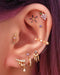 Cute Ear Piercing Curation Crystal Pave Cartilage Helix Tragus Lobe Huggie Hoops - aros para perforar orejas - www.Impuria.com