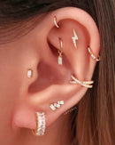 Cute Multiple Ear Piercing Ideas - Crystal Pave Cartilage Helix Tragus Conch Lobe - www.Impuria.com