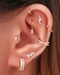 Baguette Crystal Hoop Huggie Earrings - Cute Multiple Ear Piercing Ideas - www.Impuria.com
