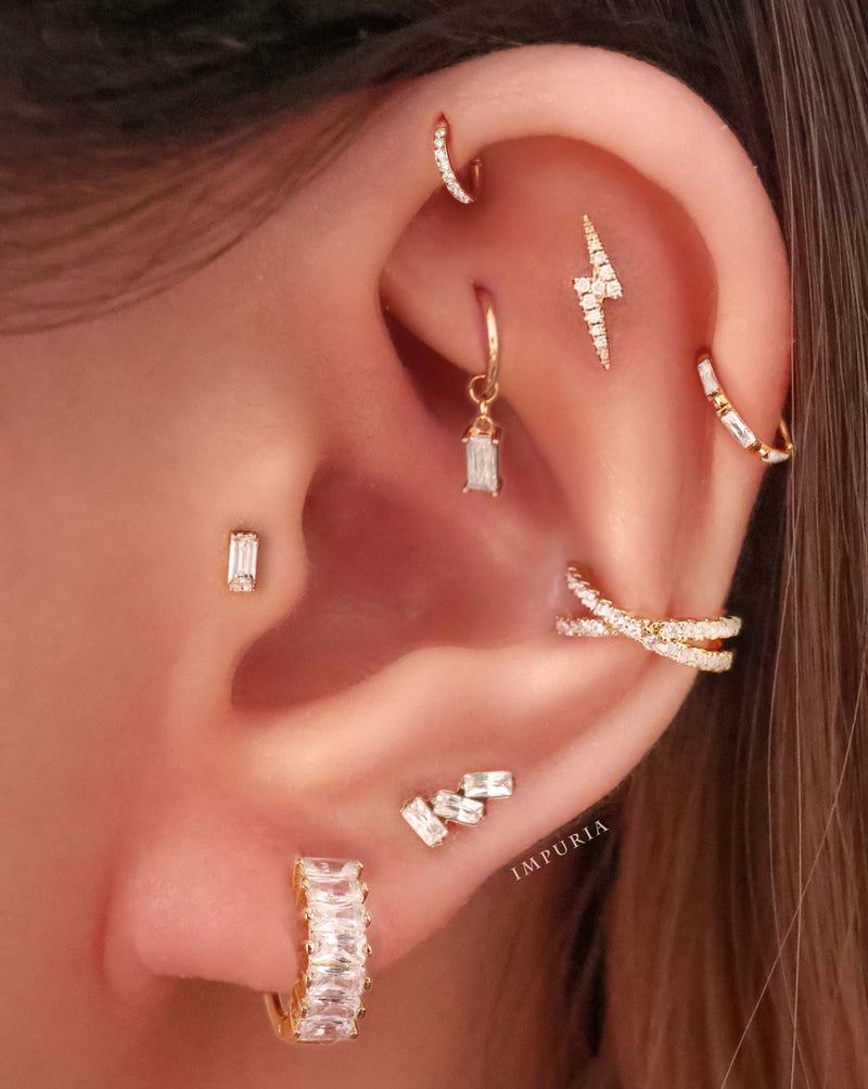 Cute Pretty Minimalist Cartilage Helix Ear Piercing Curation Ideas - perforaciones en las orejas - www.Impuria.com
