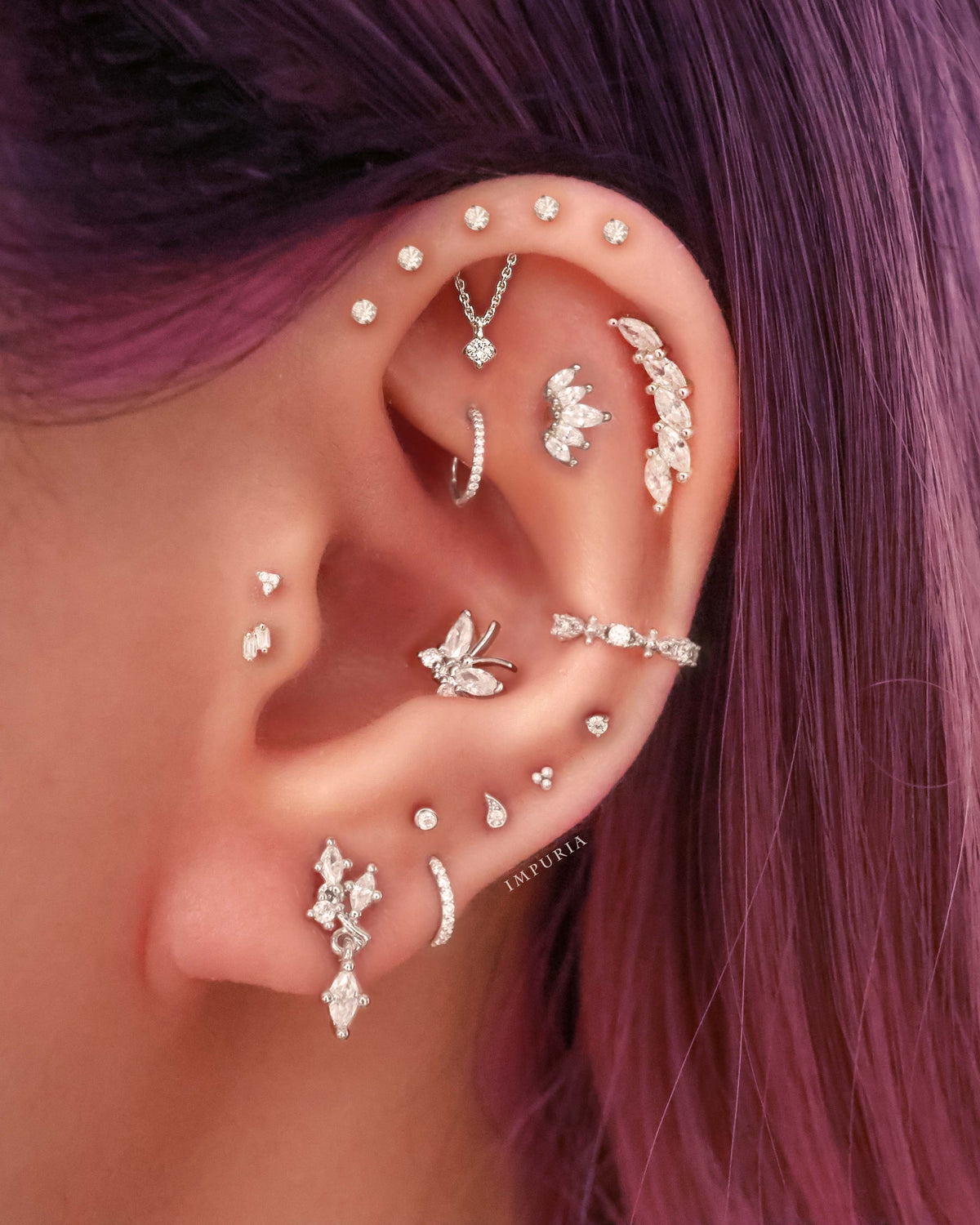 Rainn Teardrop Flat Back Stud