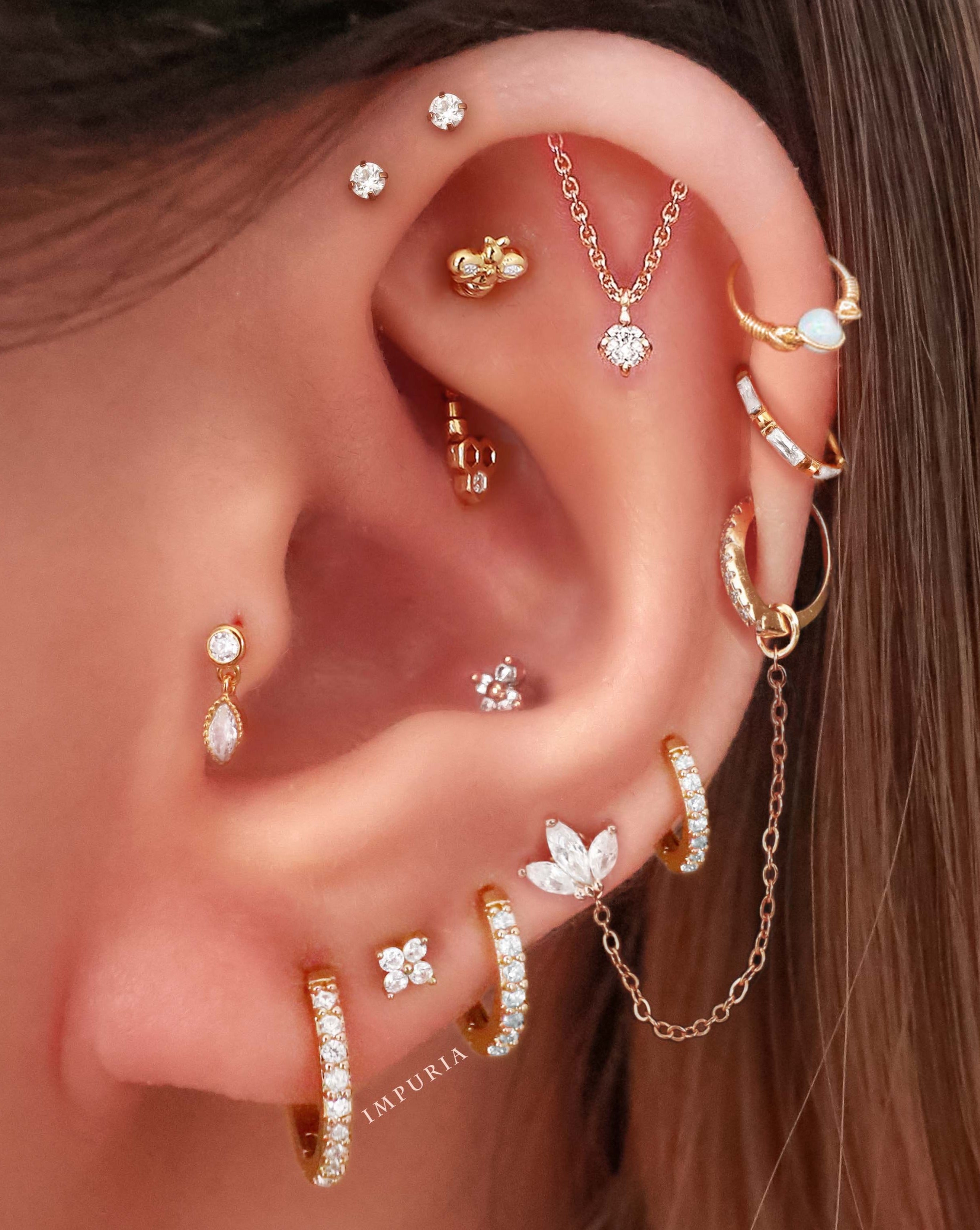 Crystal Huggie Earrings | Small Hypoallergenic Hoops for Women