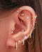 Clover Cartilage Helix Earring Piercing Jewelry Multiple Gold Ear Curation Ideas for Women - ideas para perforaciones en las orejas -www.Impuria.com