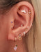 Stacked Ear Lobe Ear Curation Ideas for Women 5 Marquise Earring Stud for Cartilage Helix Tragus Conch Ear Piercings - www.Impuria.com