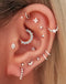 Enya Milgrain Ear Piercing Stud