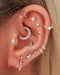 Pretty Silver Ear Piercing Ideas for Women - Ideas para perforar la oreja - www.Impuria.com