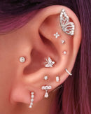 Diane Crystal Drop Dangle Ear Piercing Earring Stud