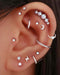 Celestial Multiple Opal Ear Piercing Curation Ideas for Women - ideias fofas de piercing na orelha - www.Impuria.com