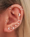 Unique Stacked Ear Lobe Ear Piercing Ideas for Women - Ideas para perforar la oreja - www.Impuria.com