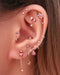 Cute Pretty Multiple Ear Piercing Ideas for Women Rose Gold Cartilage Earring Studs - www.Impuria.com