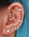 Forward Helix Stud Pretty Cute Multiple Ear Piercing Ideas for Women - www.Impuria.com