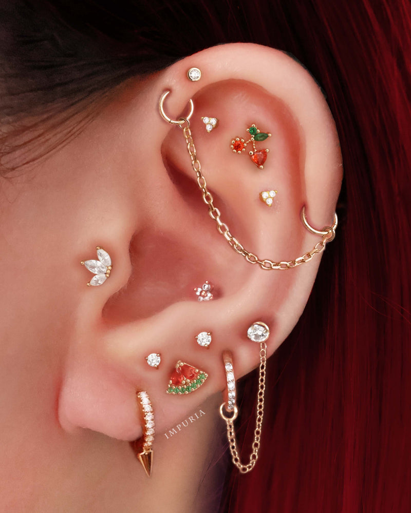 Gothic Ear Curation Ideas Cartilage Helix Tragus Conch Ear Piercing Earring Studs - Ideas para perforar la oreja - www.Impuria.com