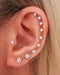Flower Cartilage Helix Ear Piercing Jewelry Earring Stud - pendiente de cartílago de flor - www.Impuria.com