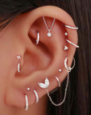 Cartilage Helix Earring Ring Hoop - Pretty Ear Piercing Ideas - www.Impuria.com