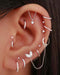 Solid Gold Cartilage Earrings - Pretty Ear Curation Piercing Ideas for Wome - www.Impuria.com