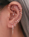 Hidden Helix Cartilage Chain Drop Earring Stacked Ear Curation Piercing Ideas - www.Impuria.com