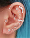 Crystal Helix Earring Stud Multiple Cartilage Ear Piercing Ideas for Women - Ideas para perforar la oreja - www.Impuria.com