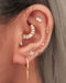 Tribal Gold Cartilage Helix Earring Stud Pretty Multiple Ear Piercing Ideas for Women - www.Impuria.com 