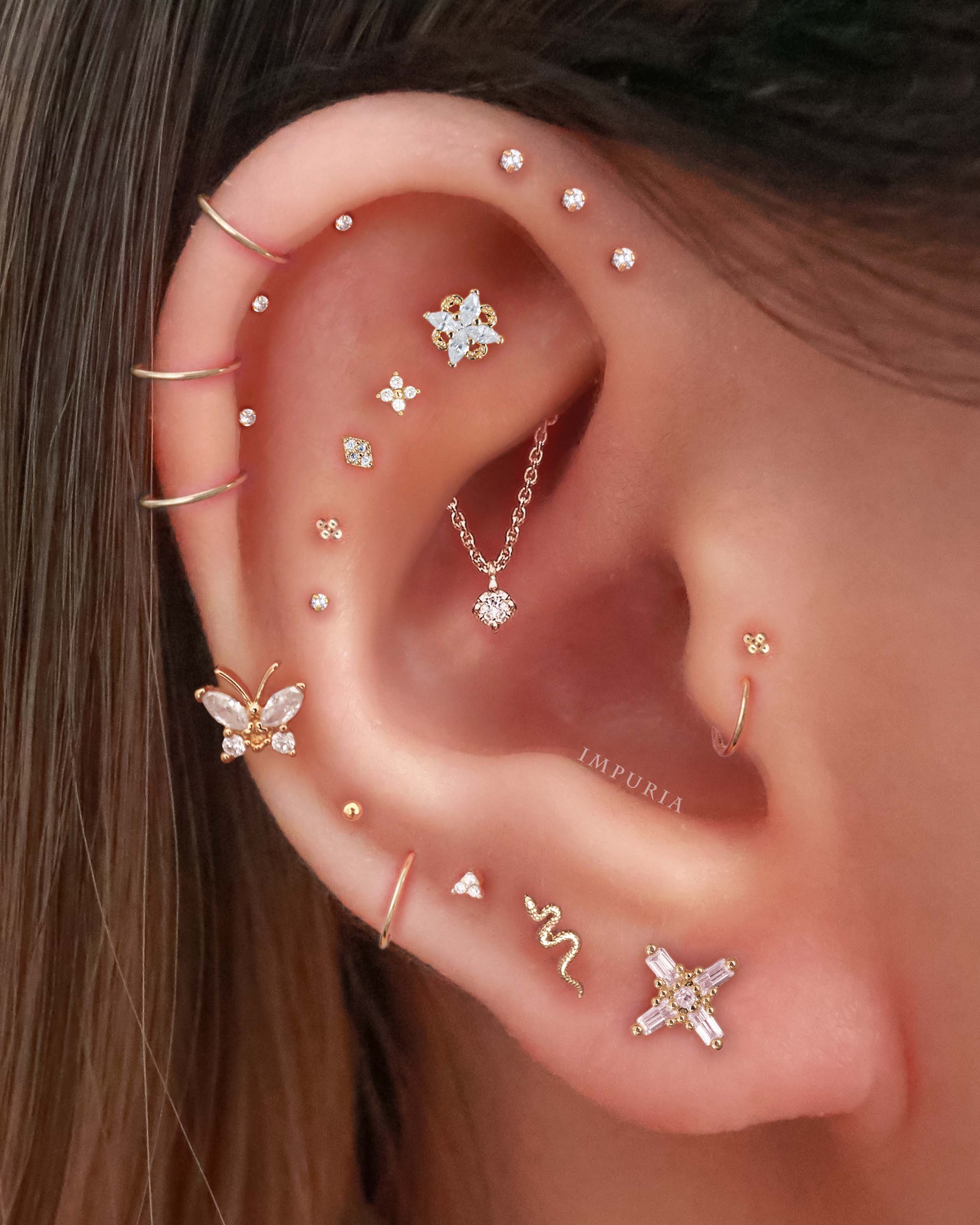 Em Minimalist Polished Ball Hoop Ring Earrings