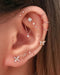 Sanctuary Milgrain Beaded Classic Crystal Ear Piercing Earring Stud
