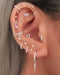 Lacey Garland Crystal Drop Ear Cuff Earring