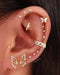 Double Butterfly Lobe Earring Stud Multiple Ear Piercing Curation Ideas for Women - www.Impuria.com