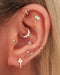 Tiny Bezel Tragus Earring Stud Simple Ear Curation Piercing Ideas for Women - Ideas para perforar la oreja - www.Impuria.com