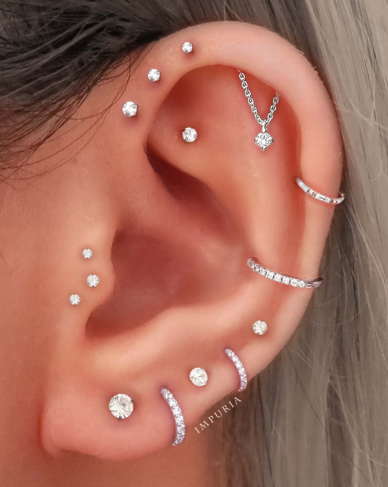 Pretty Triple Forward Helix Ear Piercing Jewelry Ear Curation Ideas for Women - www.Impuria.com