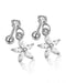 Pretty Crystal Flower Earring Stud Ear Piercing Jewelry Ideas in Silver or Gold - www.Impuria.com