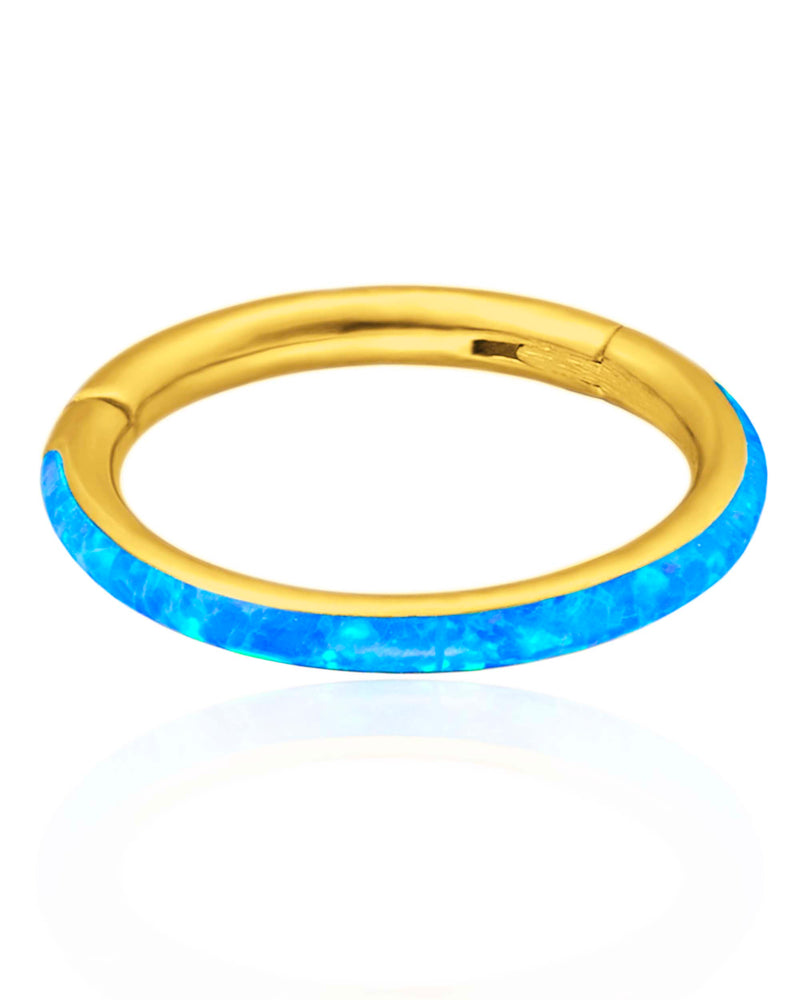 Glimmer Opal Hoop Ring Clicker