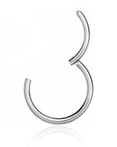 Pretty Crystal Ear Piercing Ring Hoop for Cartilage Helix Rook Tragus in Rose Gold, Gold, Silver - www.Impuria.com