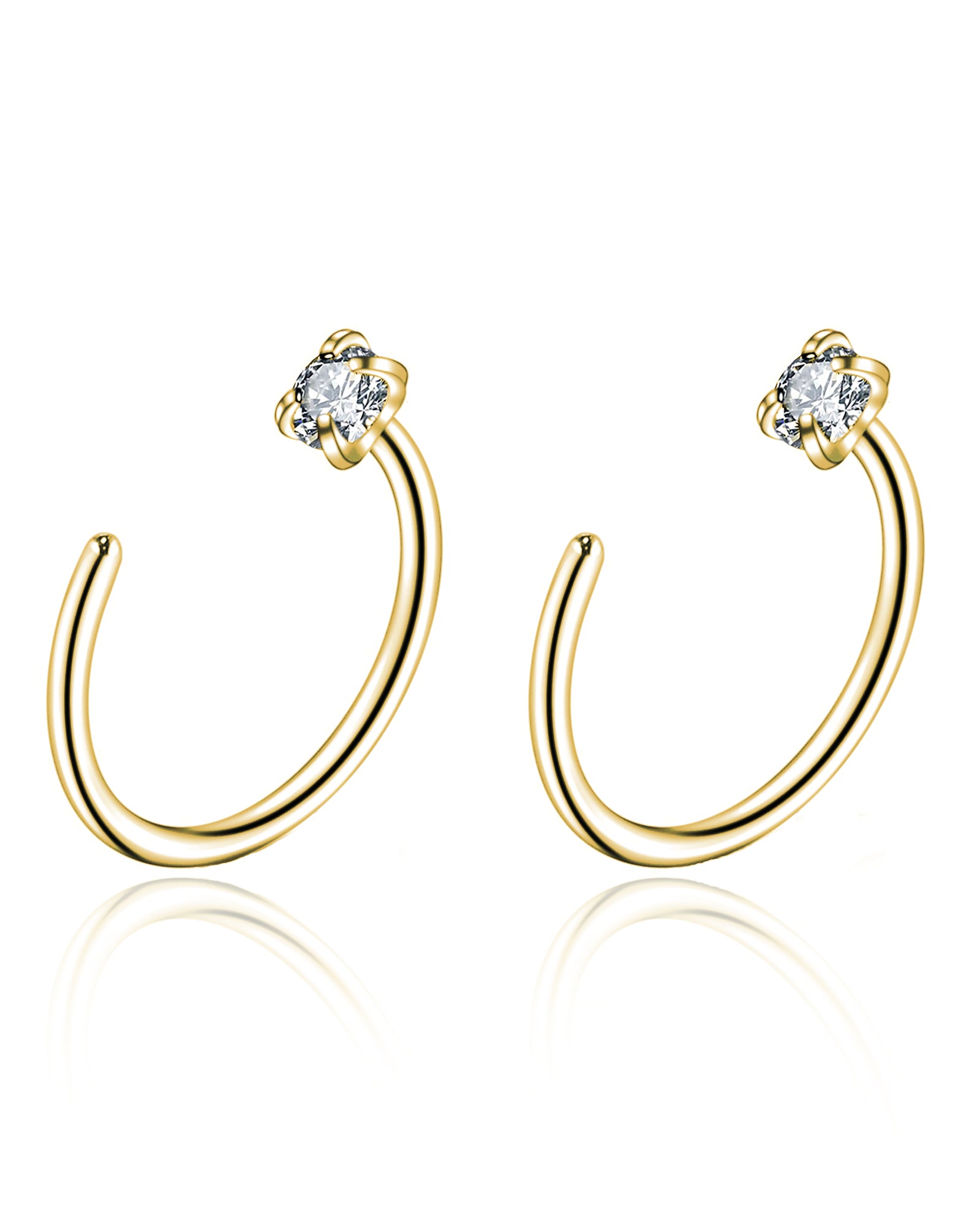 Simple Minimalist Round Hoop Earrings - Cute Ear Piercing Jewelry Ideas in Gold, Silver or Rose Gold - www.Impuria.com