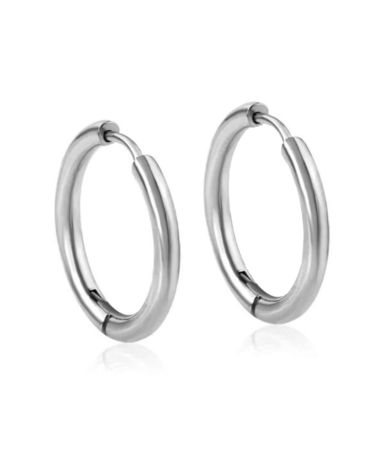 Thick Huggie Hoop Earrings in Gold, Rose Gold or Silver - www.Impuria.com