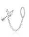Chain Ear Piercing Cartilage Earring Stud Hoop Clicker Ring - www.Impuria.com