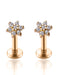 Crystal Flower Ear Piercing Cartilage Helix Lobe Conch Tragus Earring Stud 16G in Silver, Rose Gold, Gold - www.Impuria.com