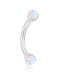 Luminous Opal Threaded Prong Rook Ear Piercing Jewelry Curved Barbell