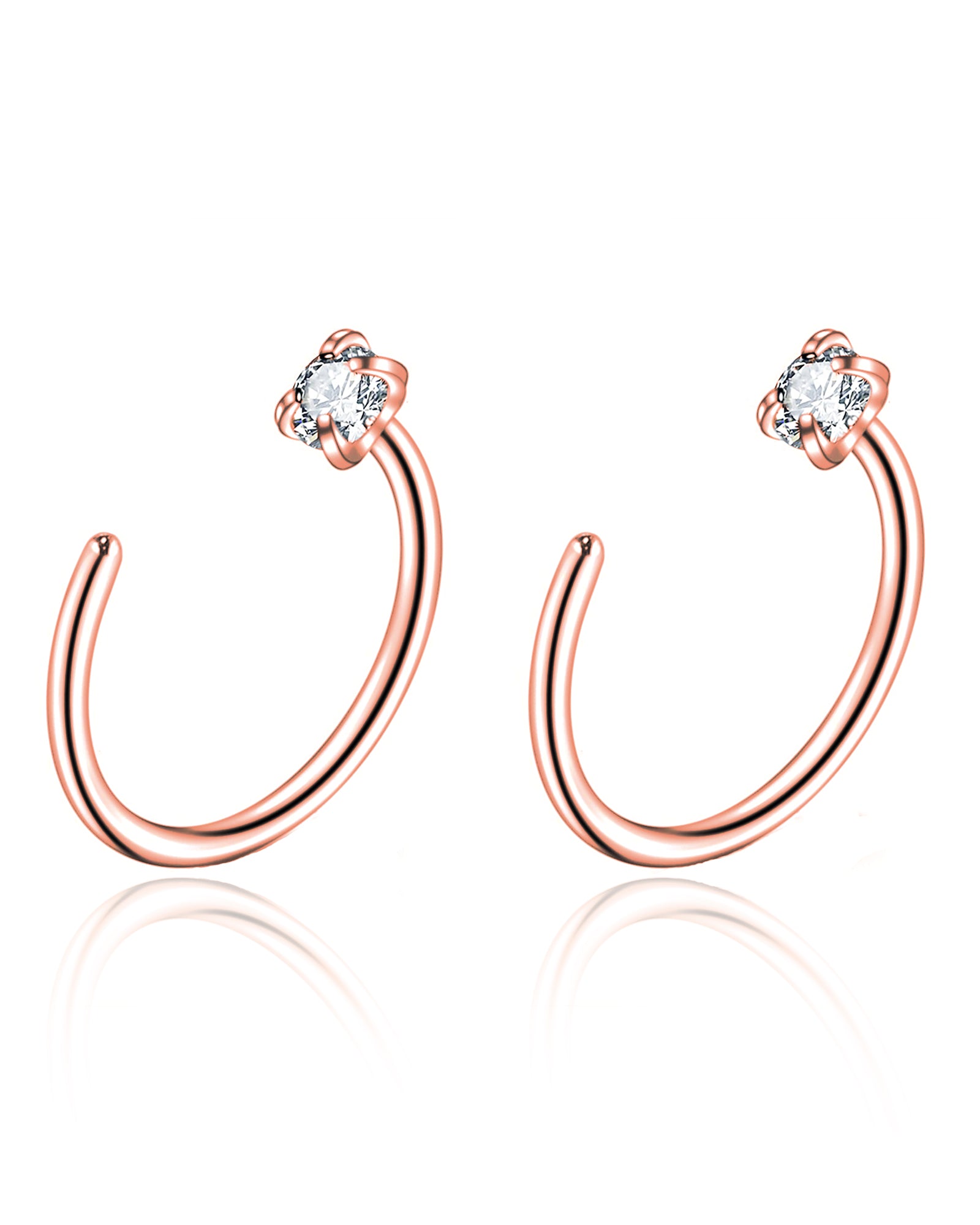Simple Minimalist Round Hoop Earrings - Cute Ear Piercing Jewelry Ideas in Gold, Silver or Rose Gold - www.Impuria.com