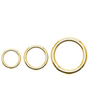 Gold Cartilage Ring Hoop Clicker Earring 16G 8mm 316L Surgical Stainless Steel - www.Impuria.com 