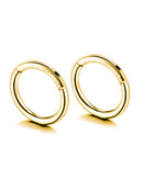 Gold Cartilage Ring Hoop Clicker Earring 16G 8mm 316L Surgical Stainless Steel - www.Impuria.com 