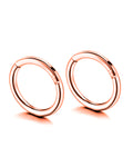 Rose Gold Cartilage Ring Hoop Clicker Earring 16G 8mm 316L Surgical Stainless Steel - www.Impuria.com 