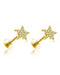 Crystal Star Earring Stud Cartilage Flat Helix Conch Ear Piercing Jewelry Ideas in Silver or Gold - www.Impuria.com