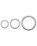 Silver Cartilage Ring Hoop Clicker Earring 16G 8mm 316L Surgical Stainless Steel - www.Impuria.com 