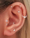 Trinity Gold Cartilage Earring Stud 18G Cute Flat Ear Piercing Curation Ideas for Women - www.Impuria.com